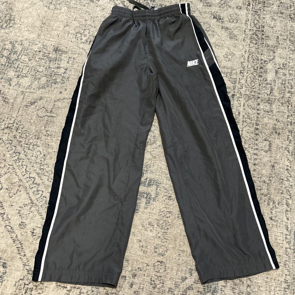 Y2K Nike Sweat Pants Joggers Windbreakers Kids Large Grey